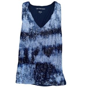 CALVIN KLEIN Blue Sequin Tank Top - 3 for $45 - #13